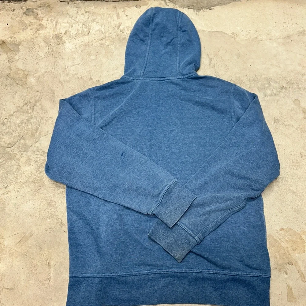 The North Face Hoodie Mens Medium Blue Pullover Logo‎ Sweatshirt Casual